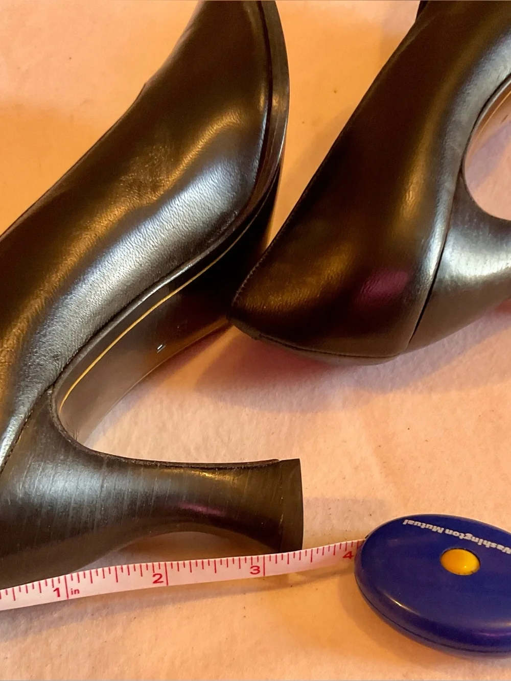 Vintage Anne Klein Couture Black Leather Pumps 7 Narrow